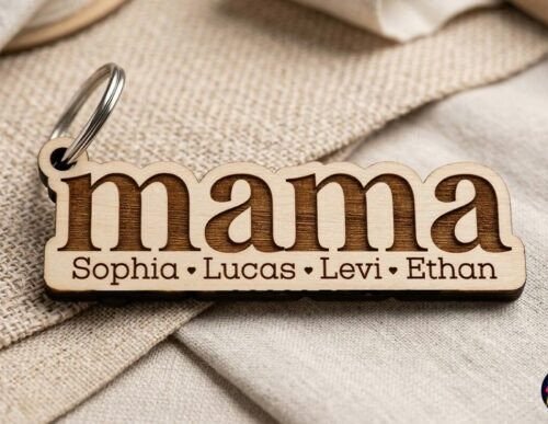 Mom Keychain Laser Cut Laser Cuttings 144710811 Creativo Digital